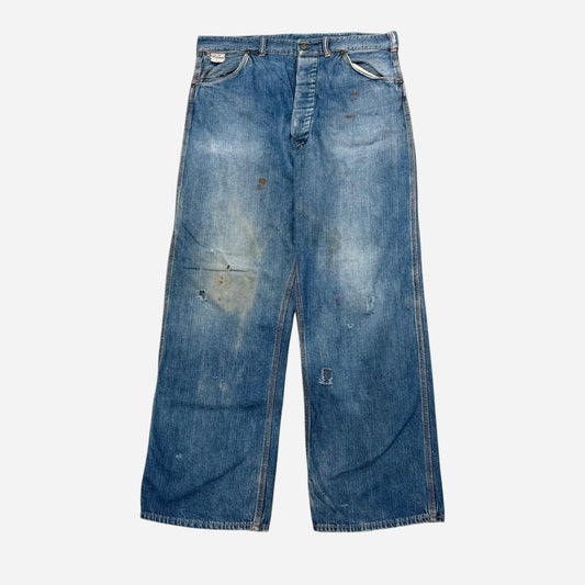 1940s Blue Gem button fly jeans (34w)