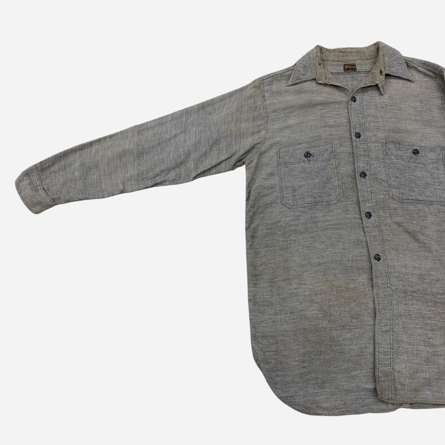 1930s Pilgrim chinstrap cotton flannel work shirt (M/L)