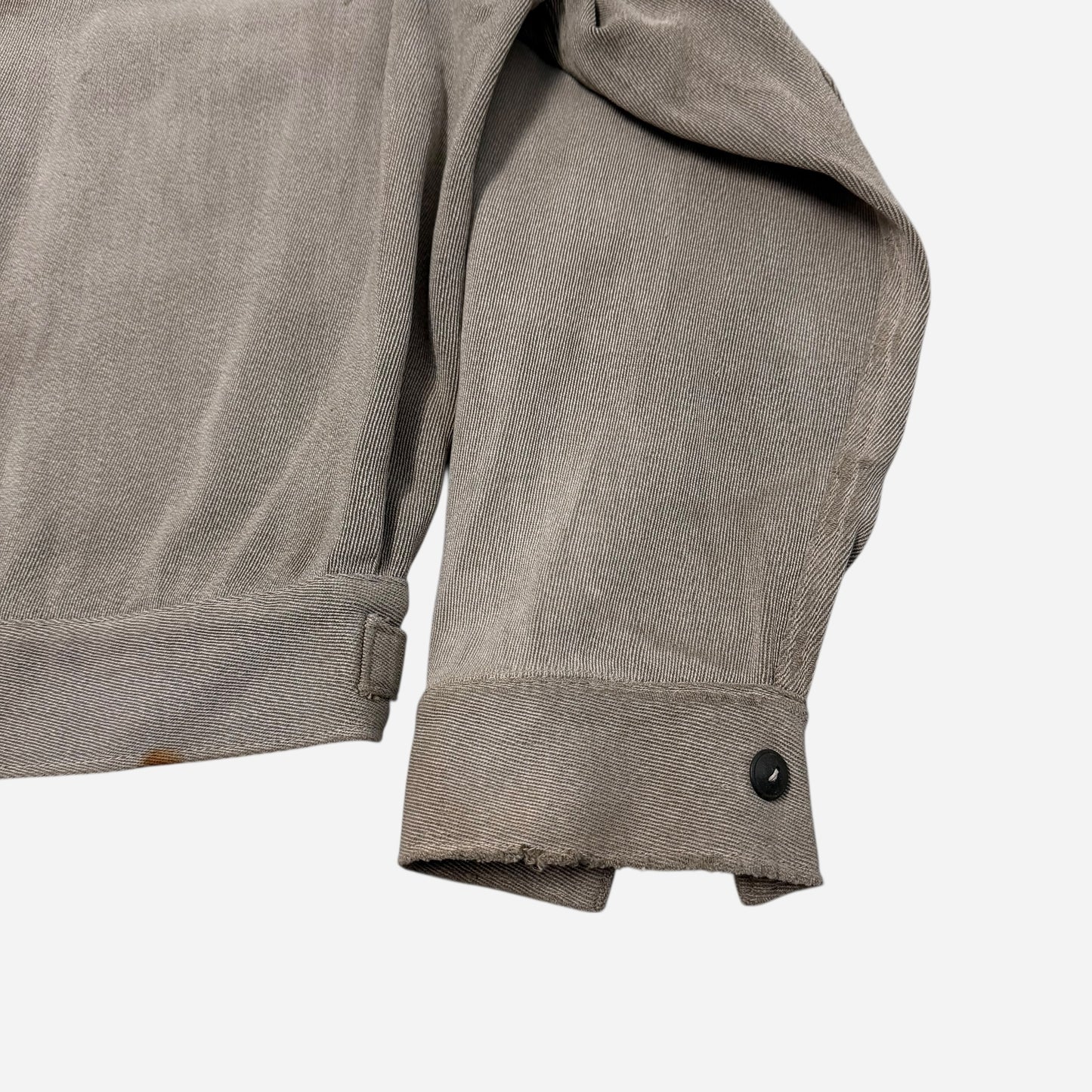 1930s Sweet Orr gray cotton whipcord work jacket (M)