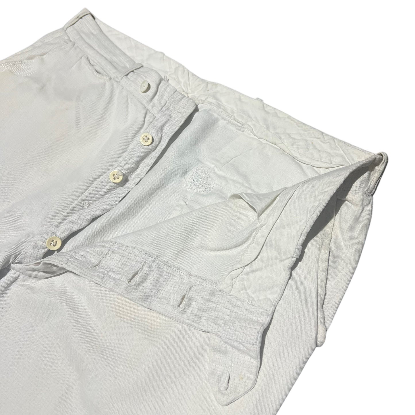 1920s White pattern cotton summer pants (36w)