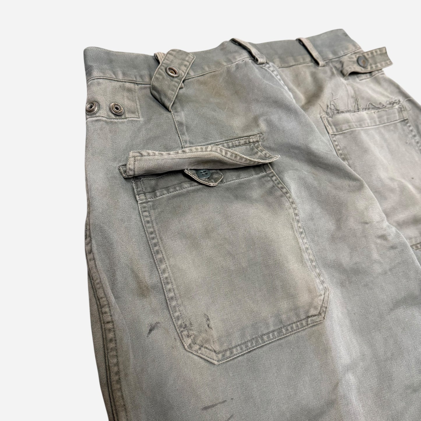 1950s USAF distressed mechanic fatigue pants (30w)