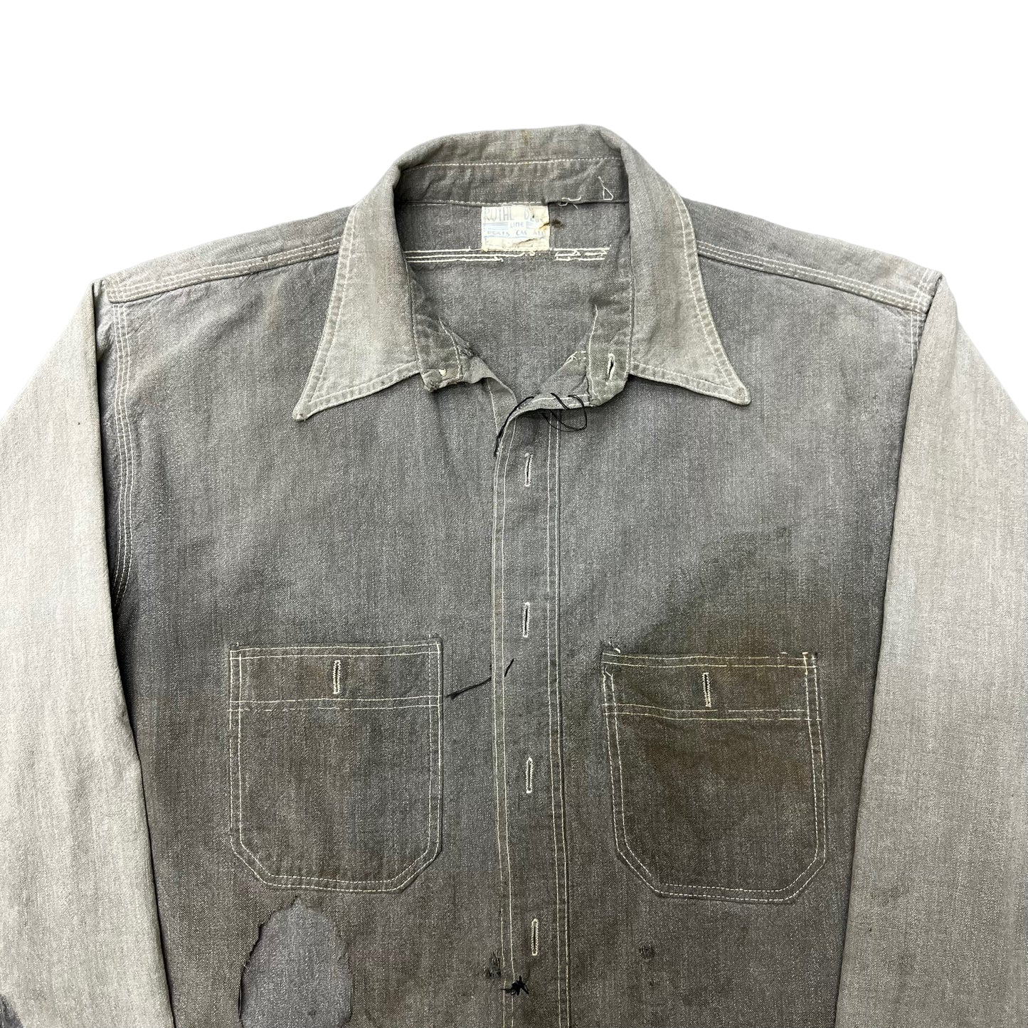 1920s-1930s As-is S&P chambray (S/M)