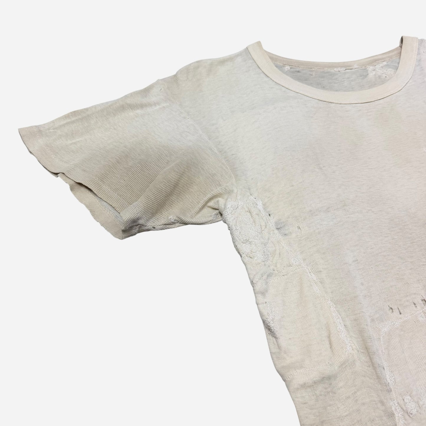 1930s Heavily repaired patchwork t shirt (M)