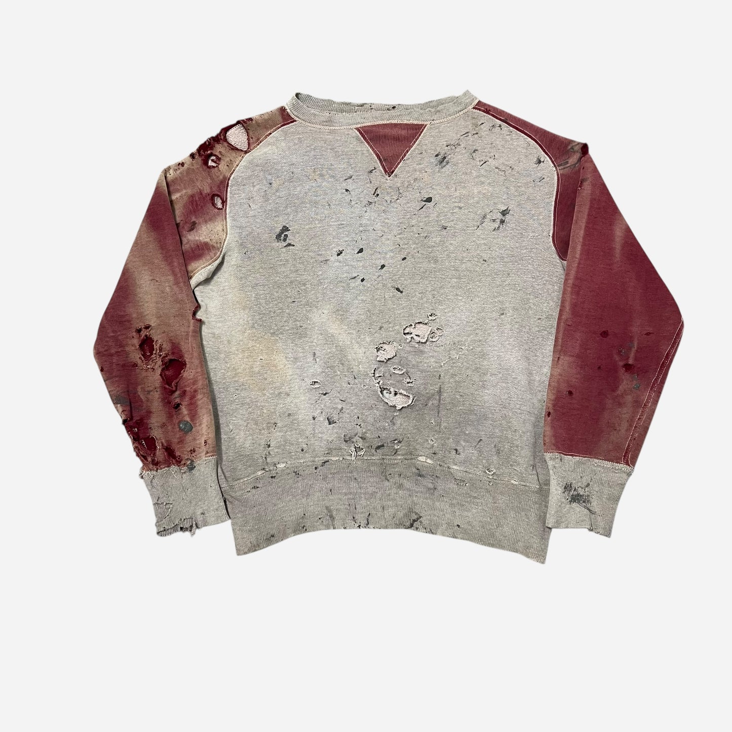 1940s Oneita freedom sleeve double V distressed sweatshirt (M)