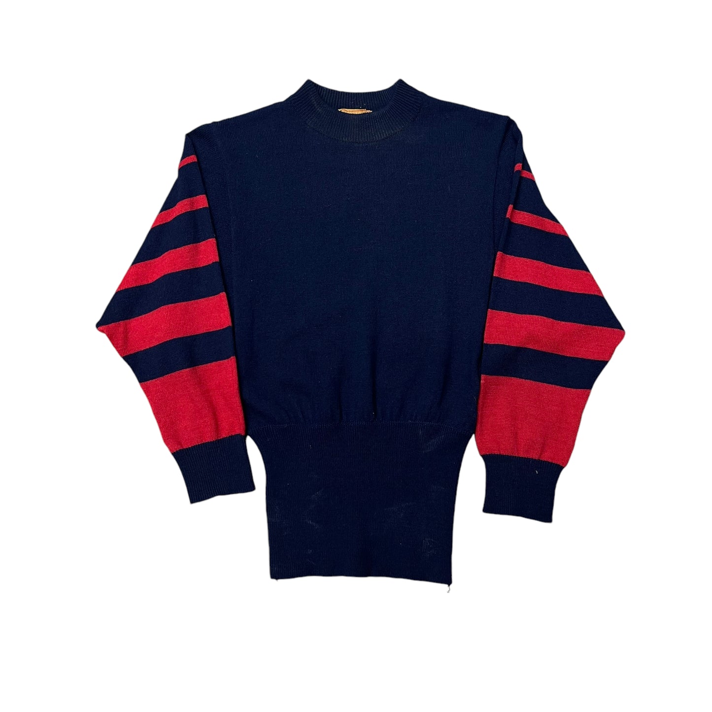 1950s Women’s Jantzen red & navy striped knit sweater (XS)