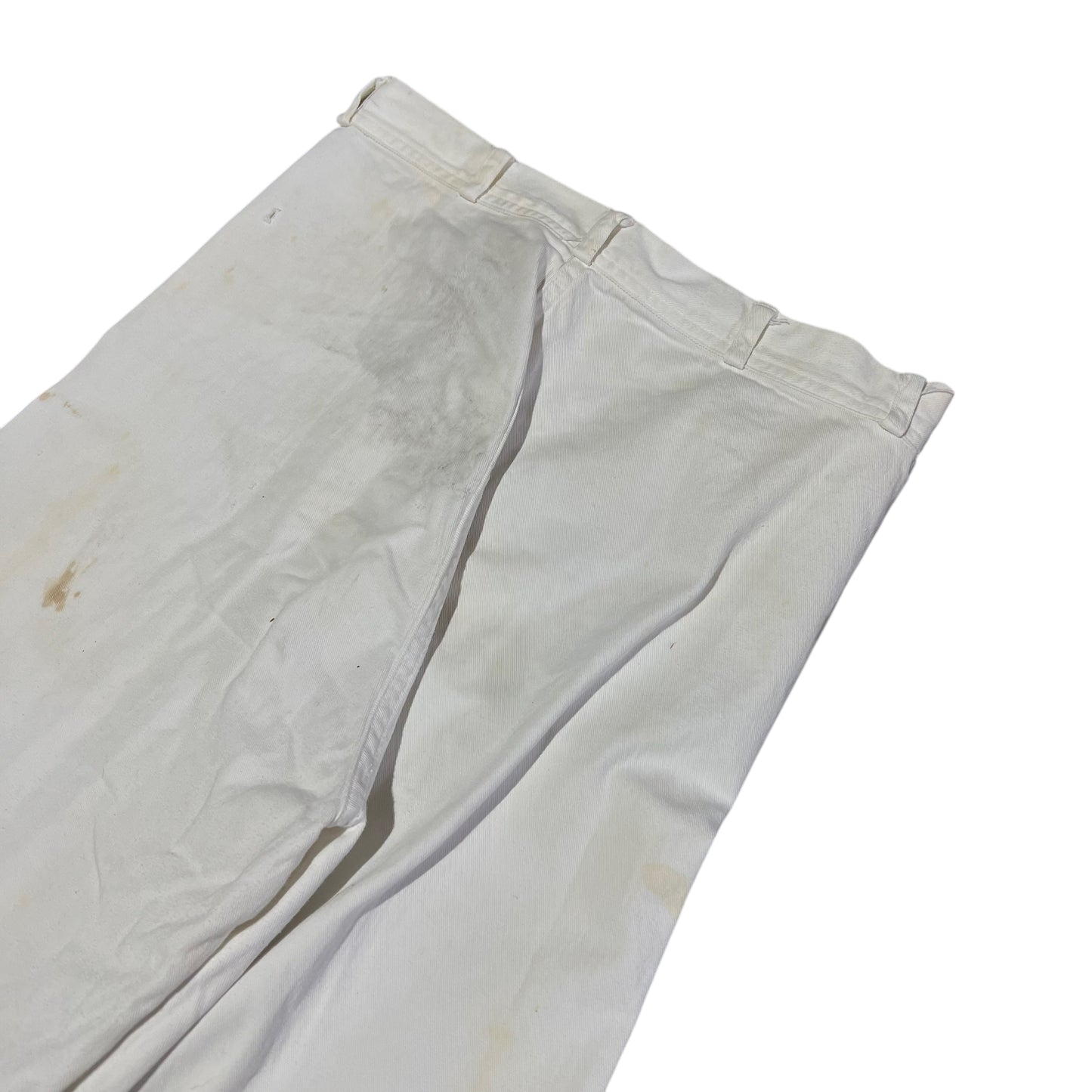 1940s WWII USN white wide leg flared pants (28w)