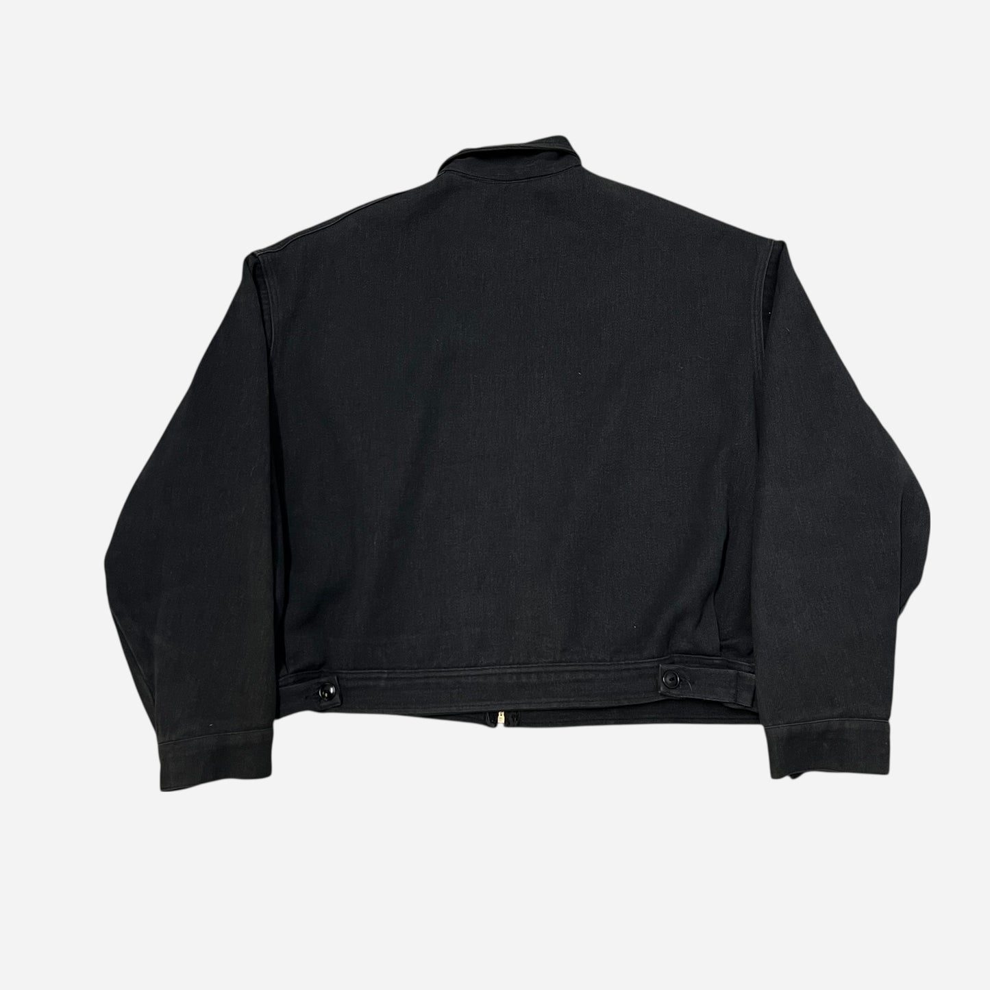 1960s Black cotton whipcord blanket lined jacket (XXL)