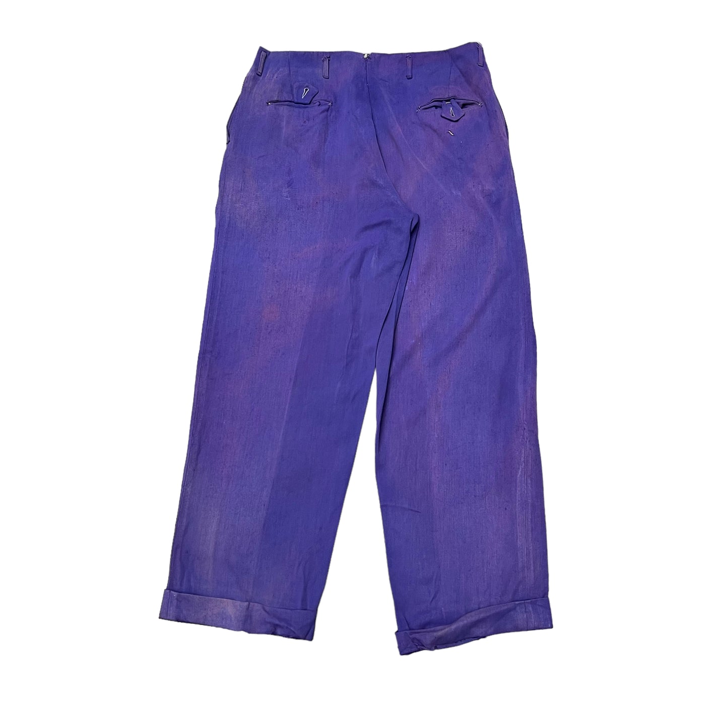 1940s As-is faded purple gabardine pants (33w)