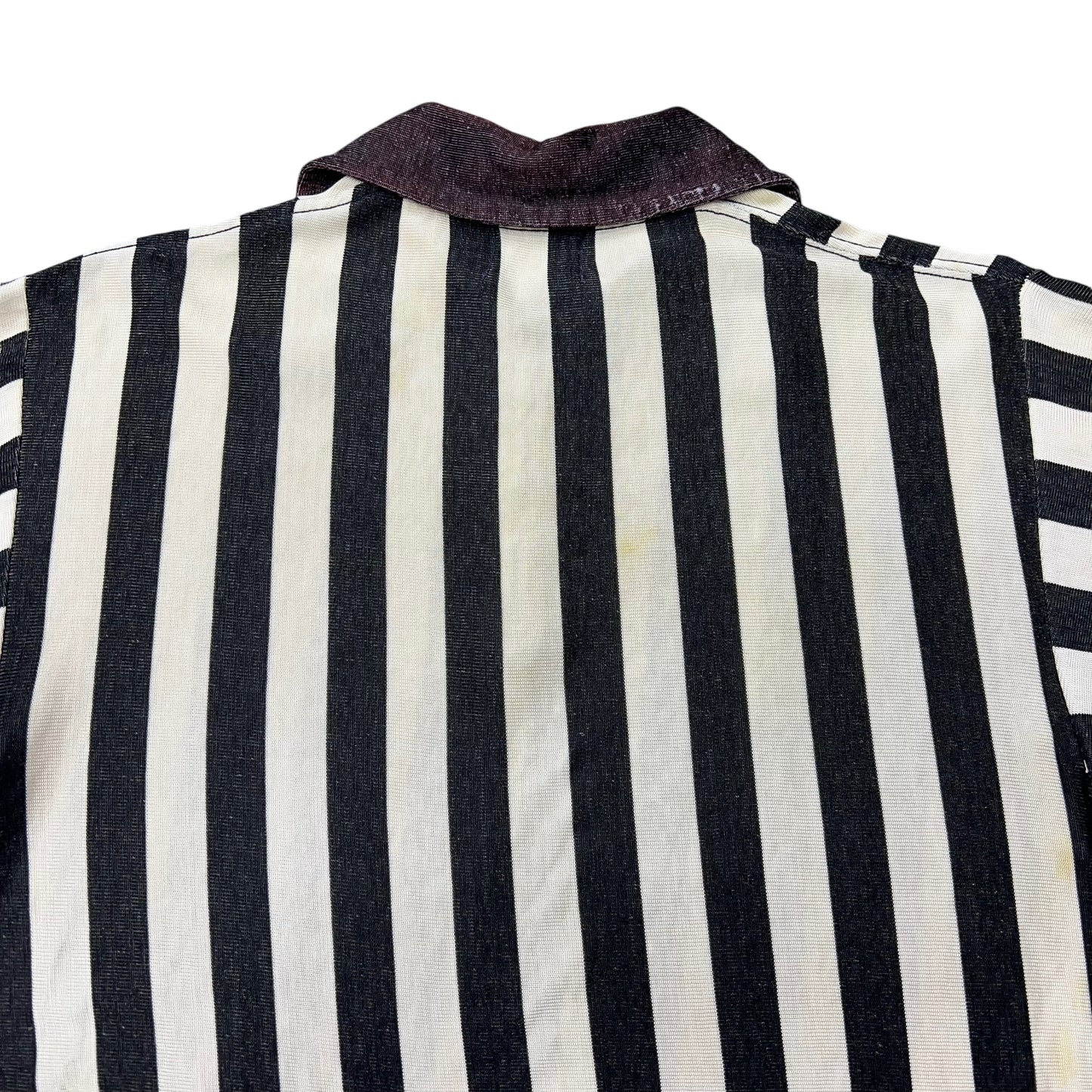 1960s Rayon striped referee jersey shirt (M)