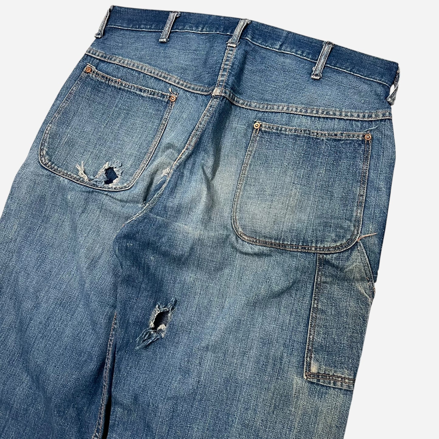 1940s Fatigue pocket donut button fly jeans (33w)