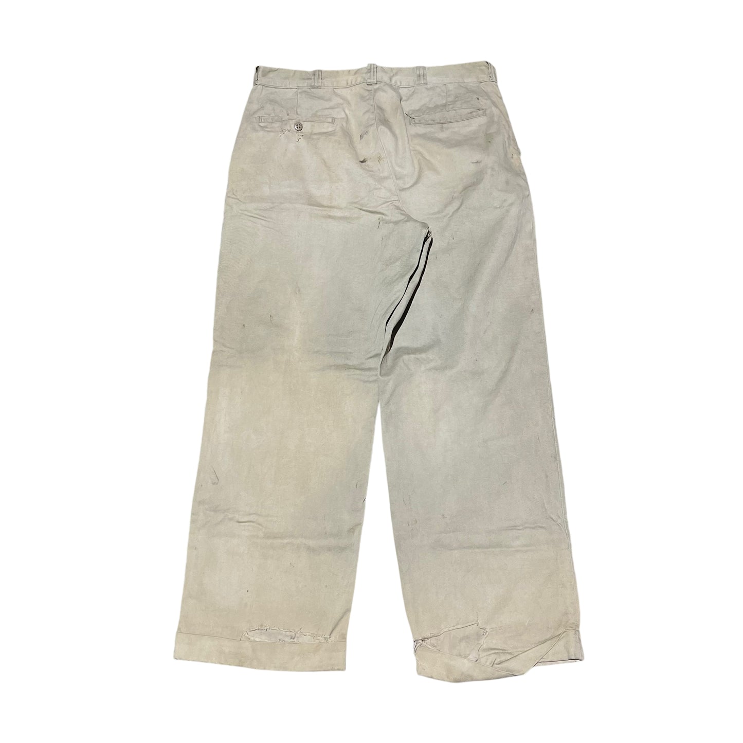 1950s Hercules sail cloth khaki chino work pants (35w)