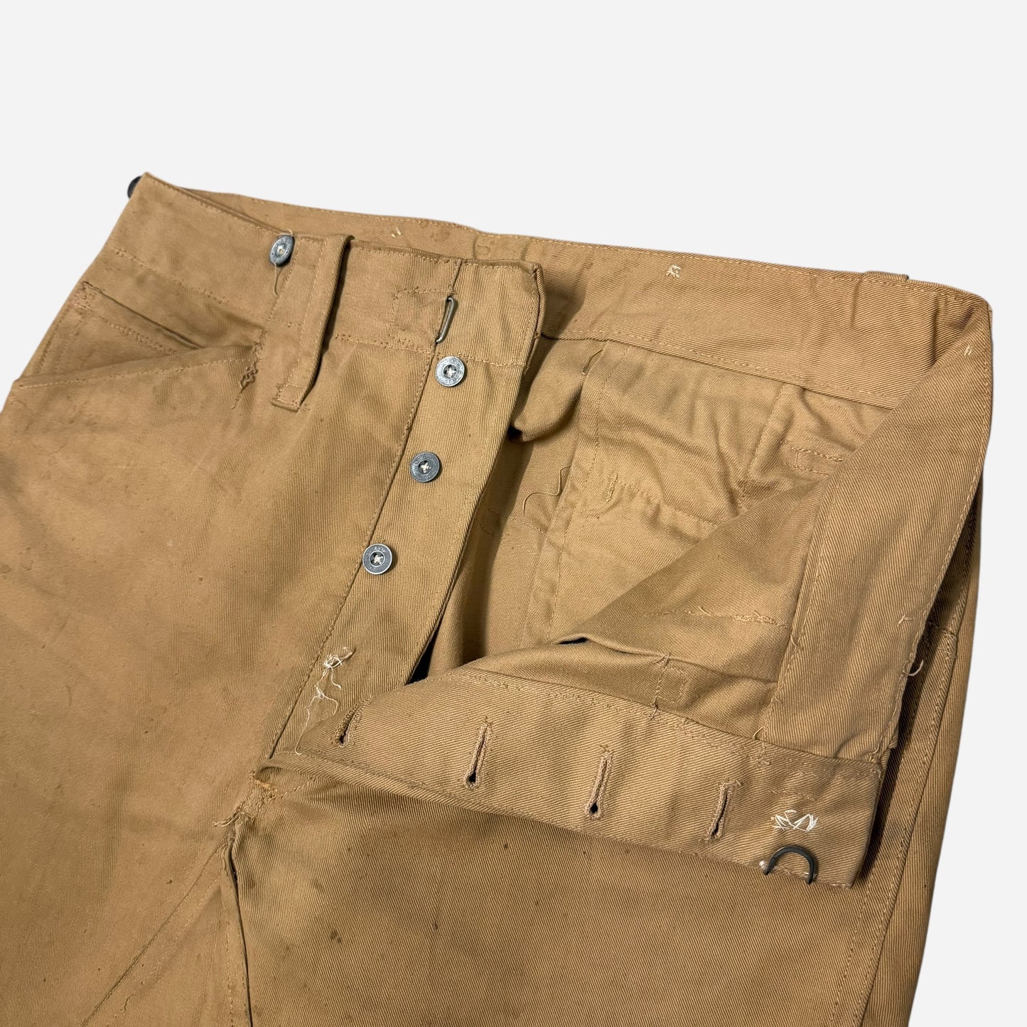 1910s WW1 US Army zinc button khaki jodhpurs (34w)