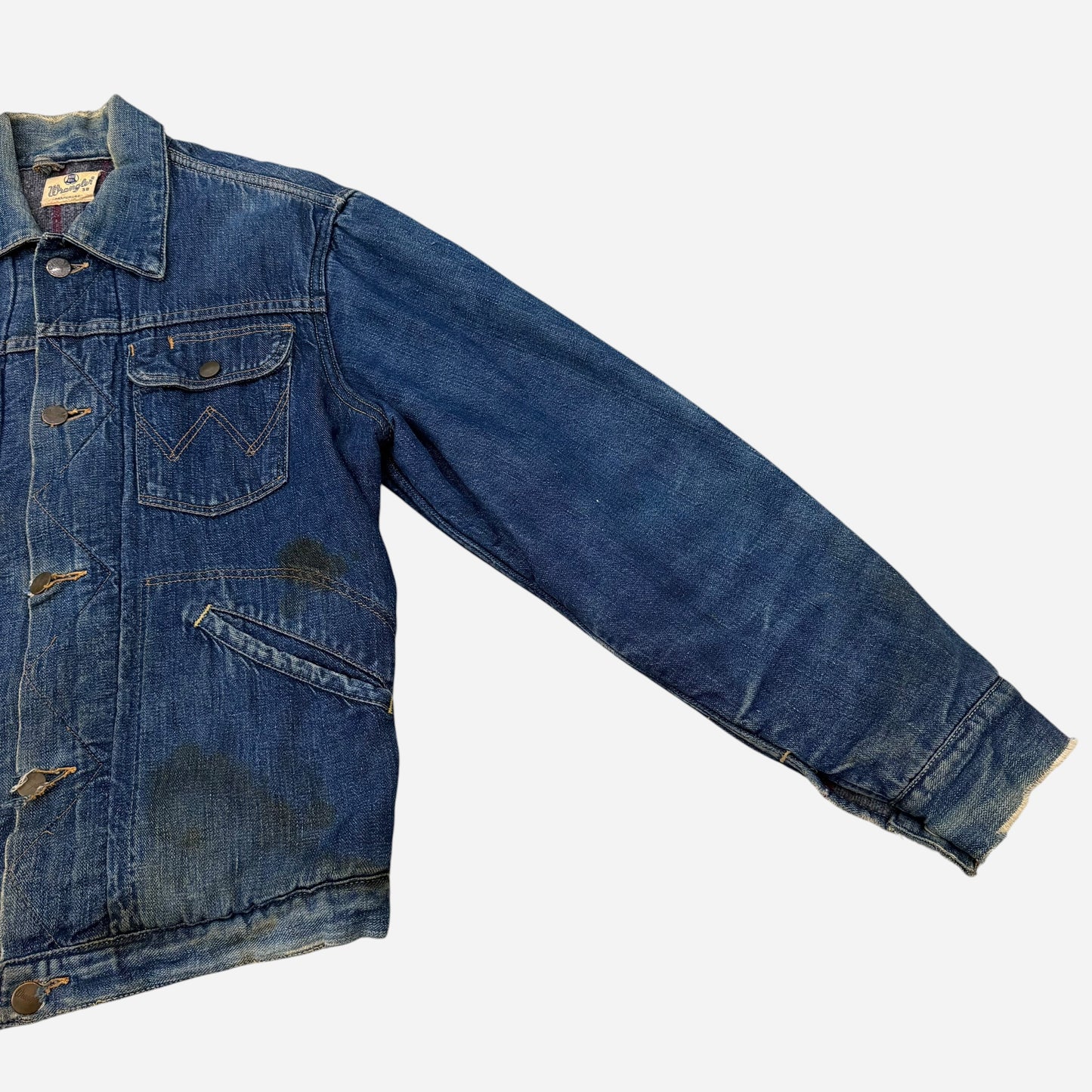 1950s Wrangler blanket lined denim jacket (M)
