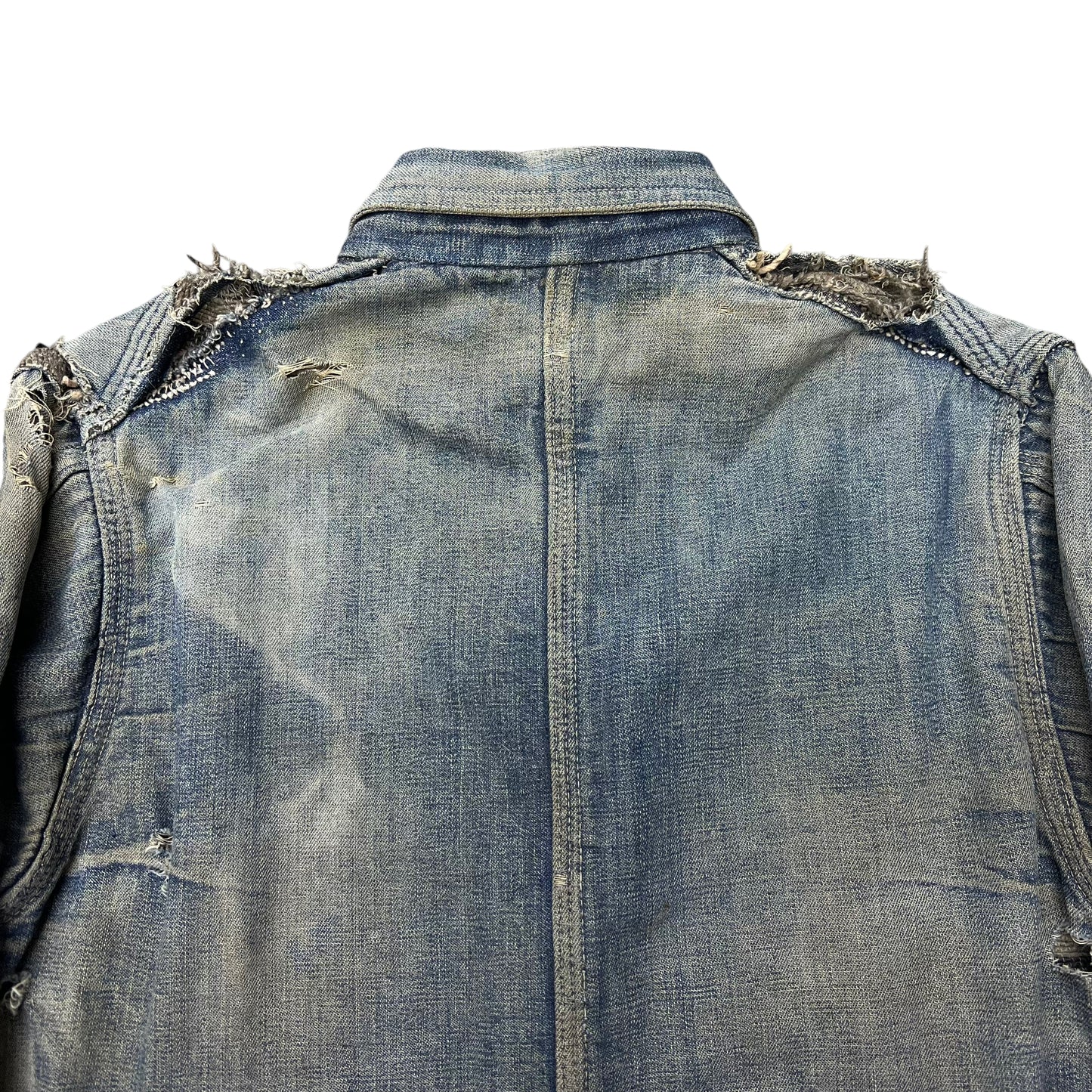 1930s King Pointer distressed blanket lined denim chore coat (S)