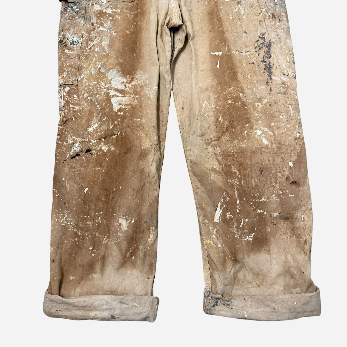 1940s Madewell white painter cloth overalls (40w)