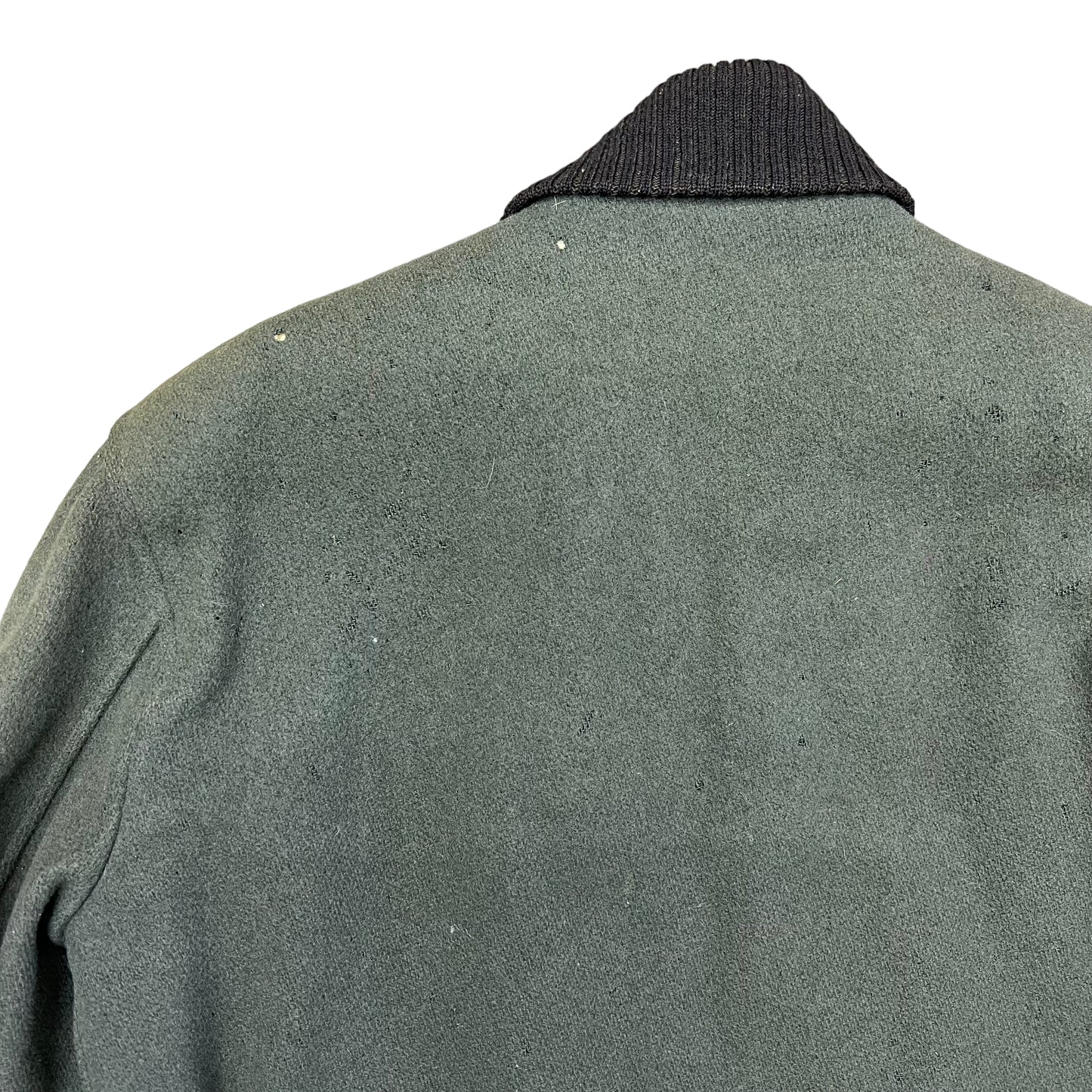 1950s Green wool coat lined (L)