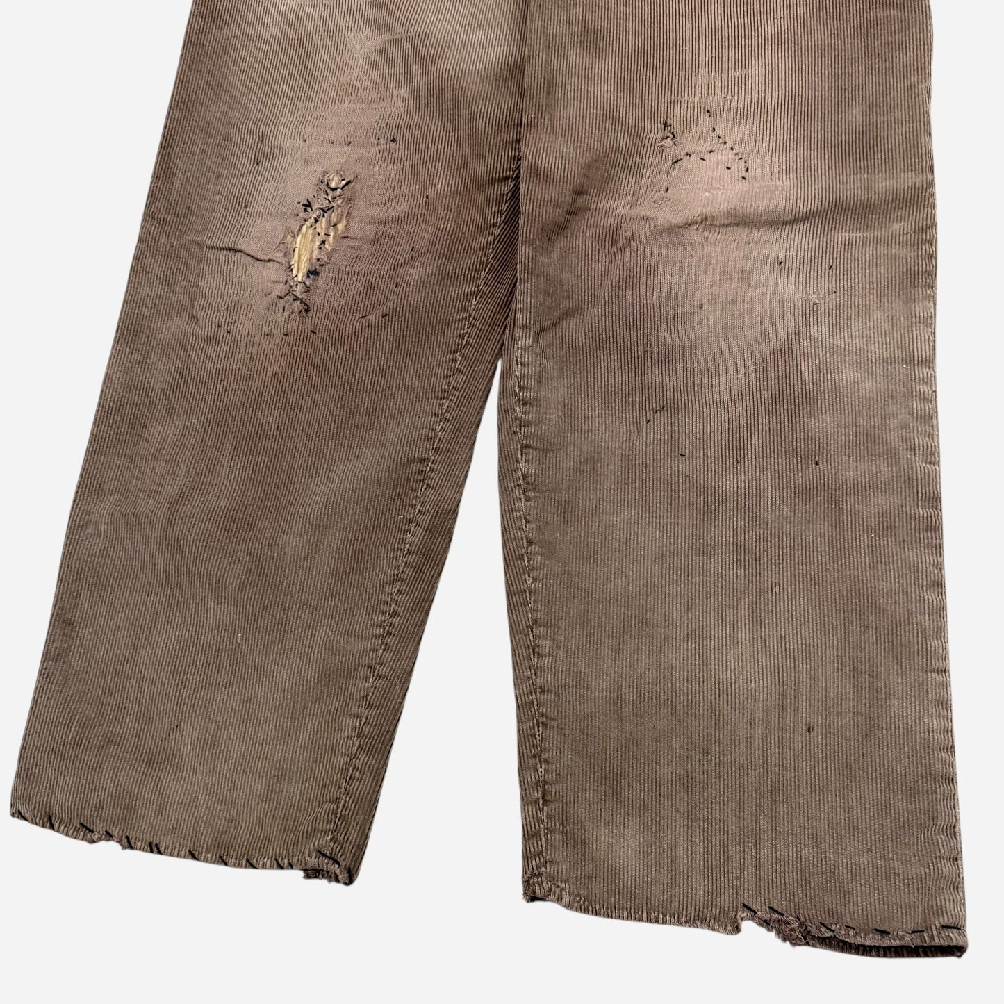 1950s Brown repaired corduroy pants (34w)