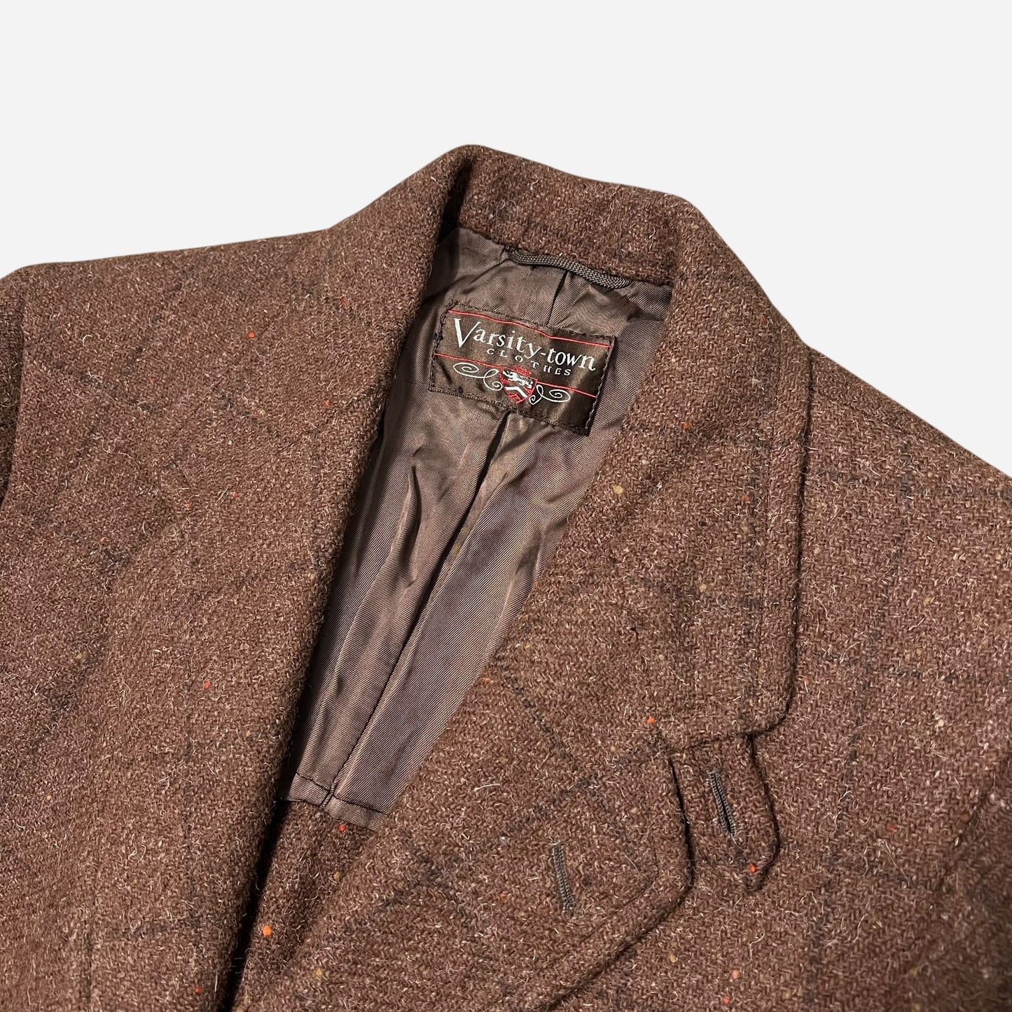 1930s NRA brown wool tweed patch pocket suit jacket (M)