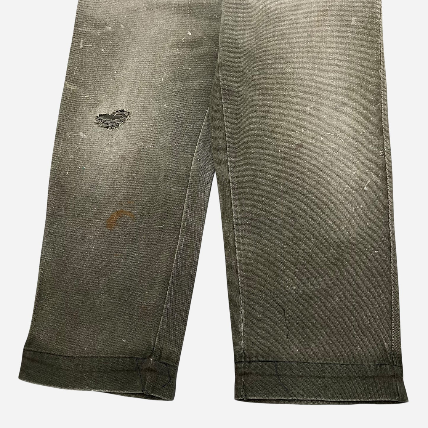 1950s Green cotton whipcord work pants (38w)