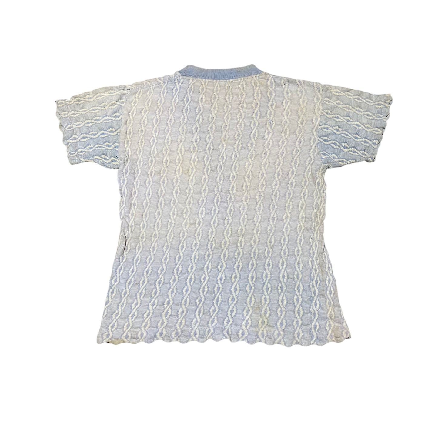 1950s Light blue cotton short sleeve knit (S/M)