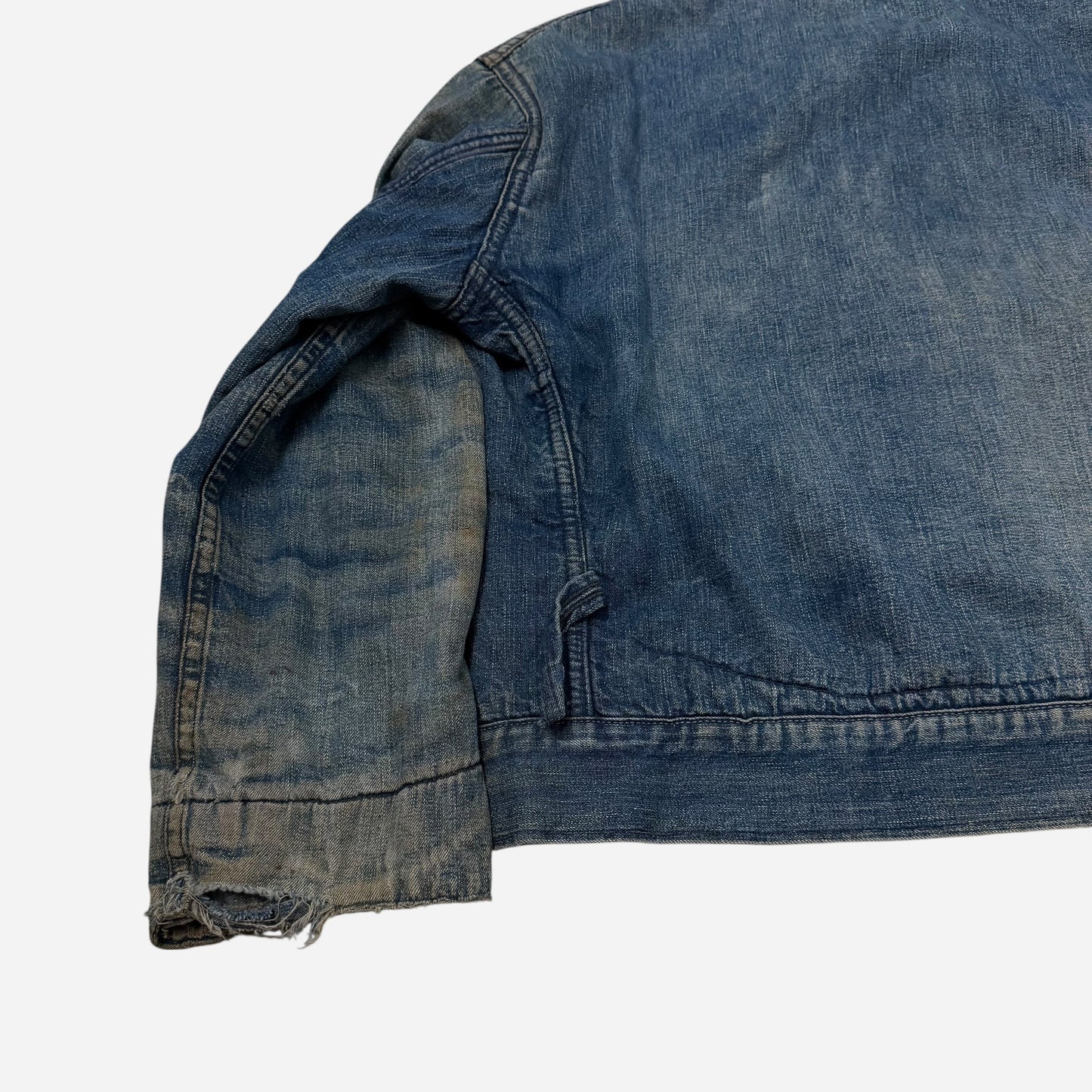 1960s Cropped denim work jacket honey combing (M/L)