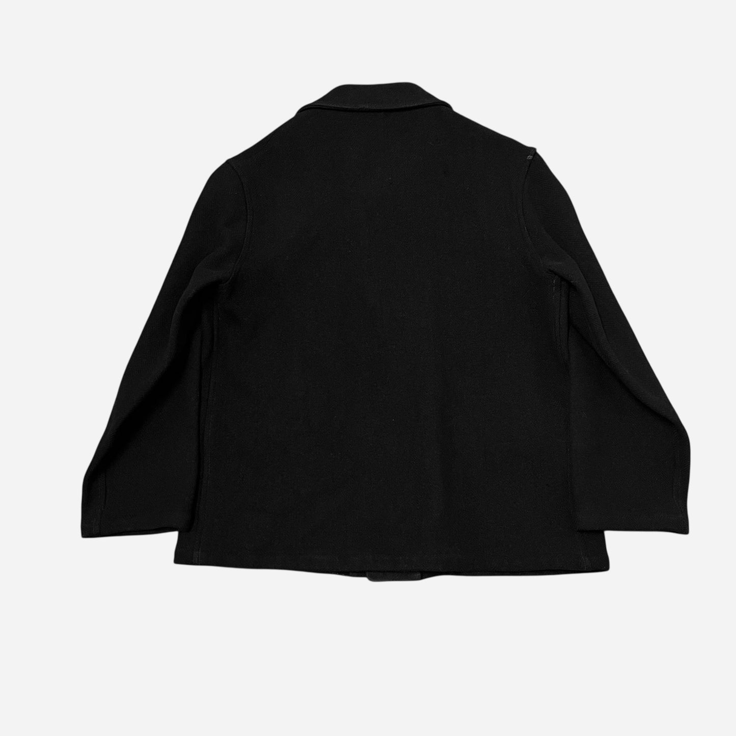 1930s USN Submariner black wool button down coat (M/L)