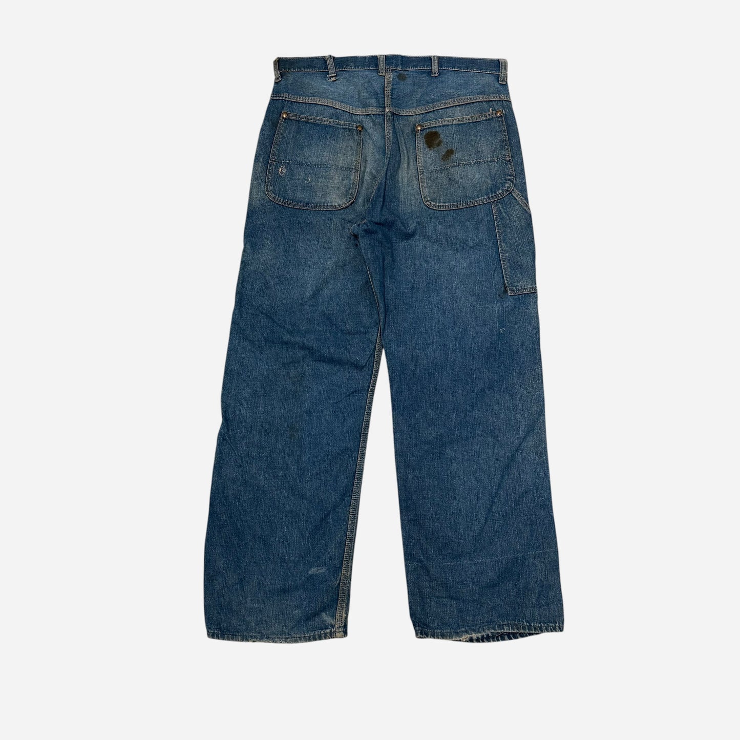 1950s Sanforized denim repaired carpenter jeans (33w)