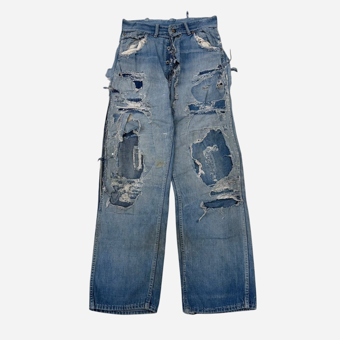 1940s As Is Big Mac heavily repaired donut button fly carpenter jeans (28w)