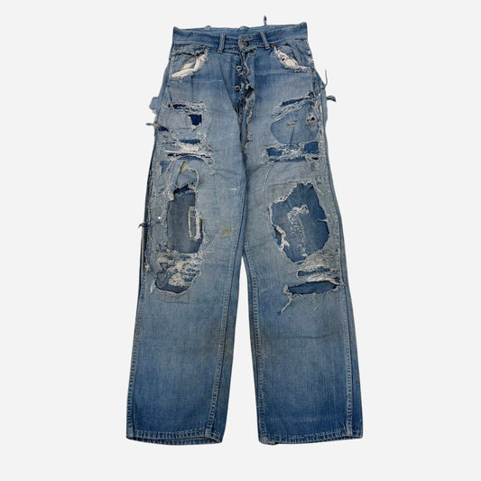 1940s As Is Big Mac heavily repaired donut button fly carpenter jeans (28w)