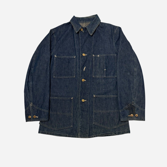 1940s Sweet Orr wobble button ace of spade denim chore jacket (XL)