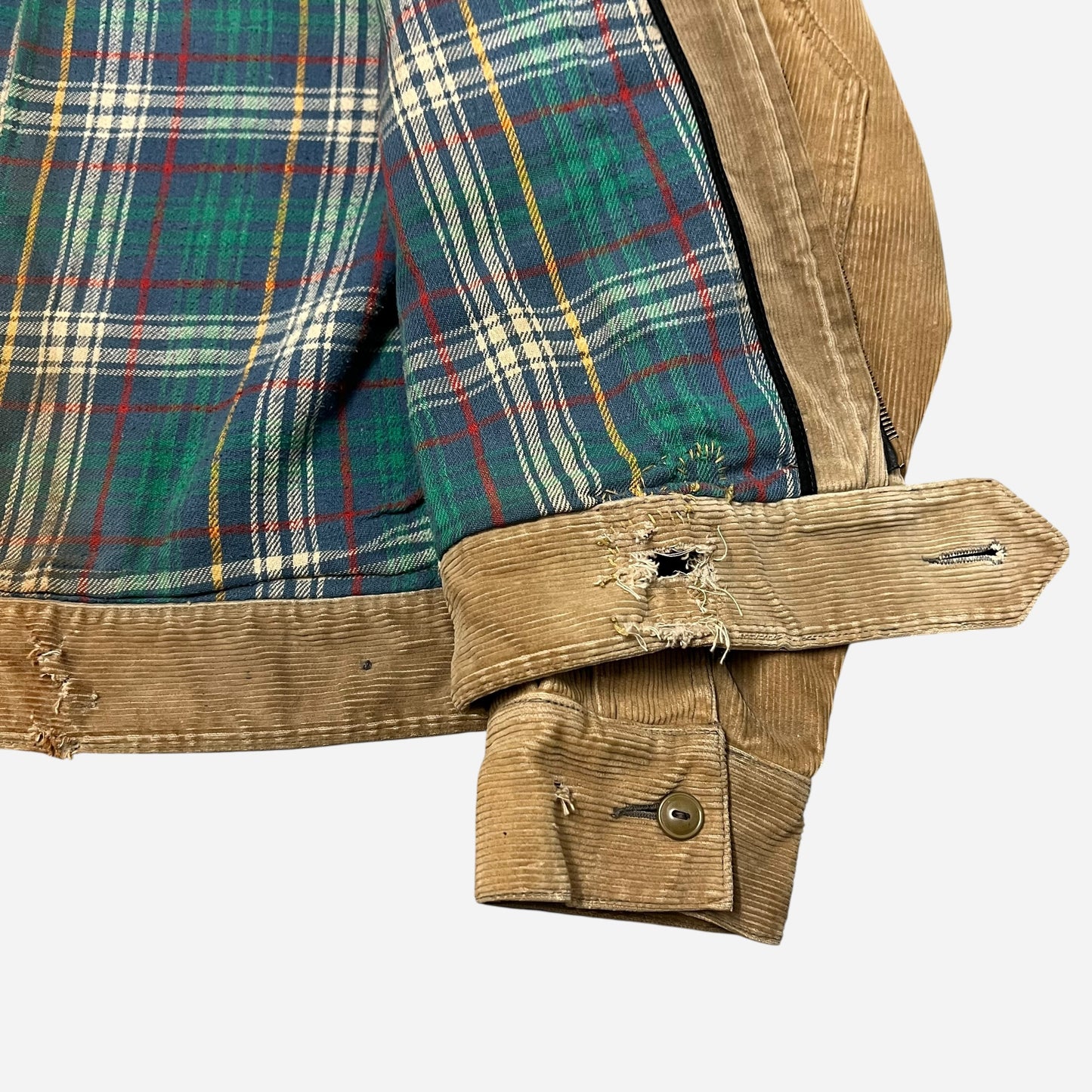 1940s Sweet Orr corduroy cotton flannel lined jacket (L)