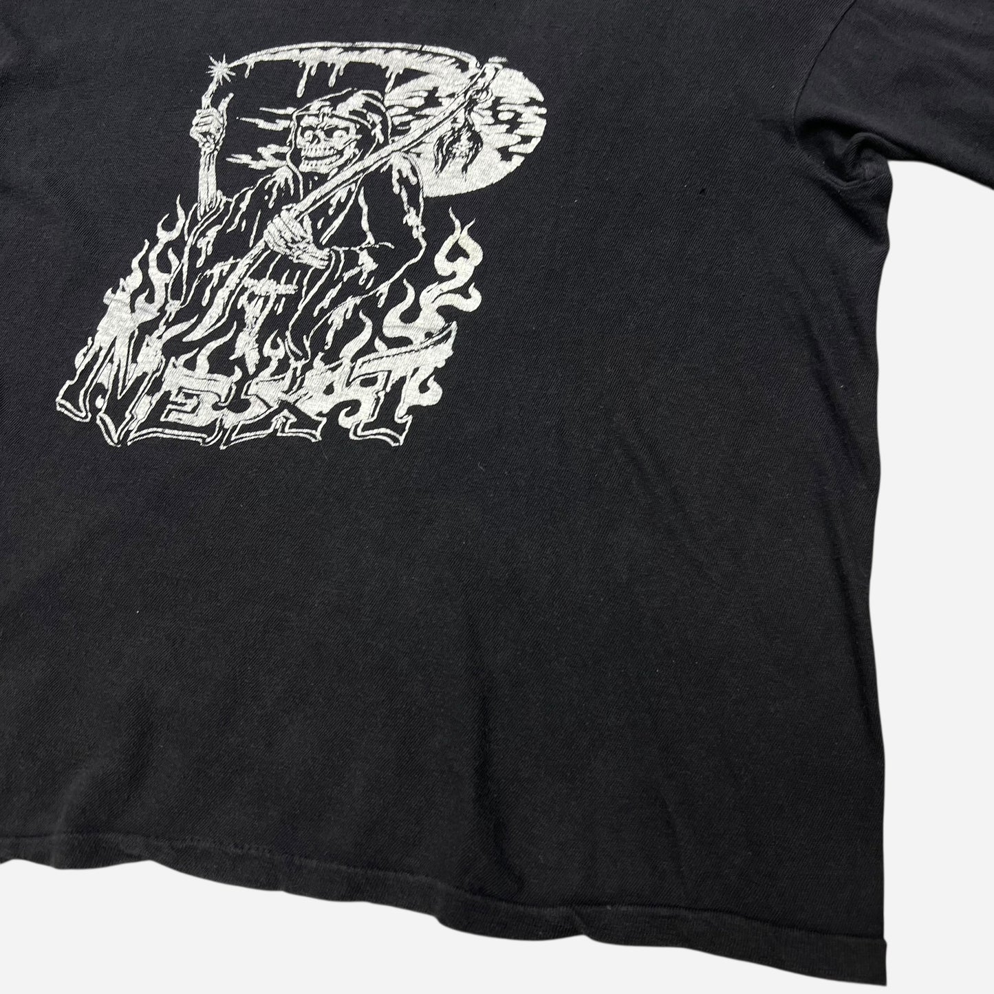 1970s “Next” black reaper band t shirt (S/M)