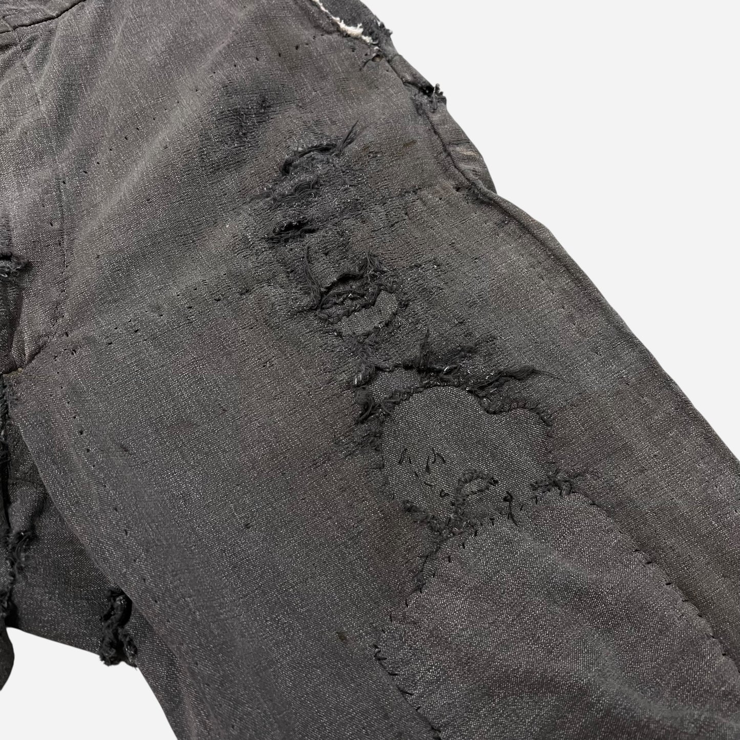 1950s Big Mac heavily repaired salt & pepper work pants (34w)