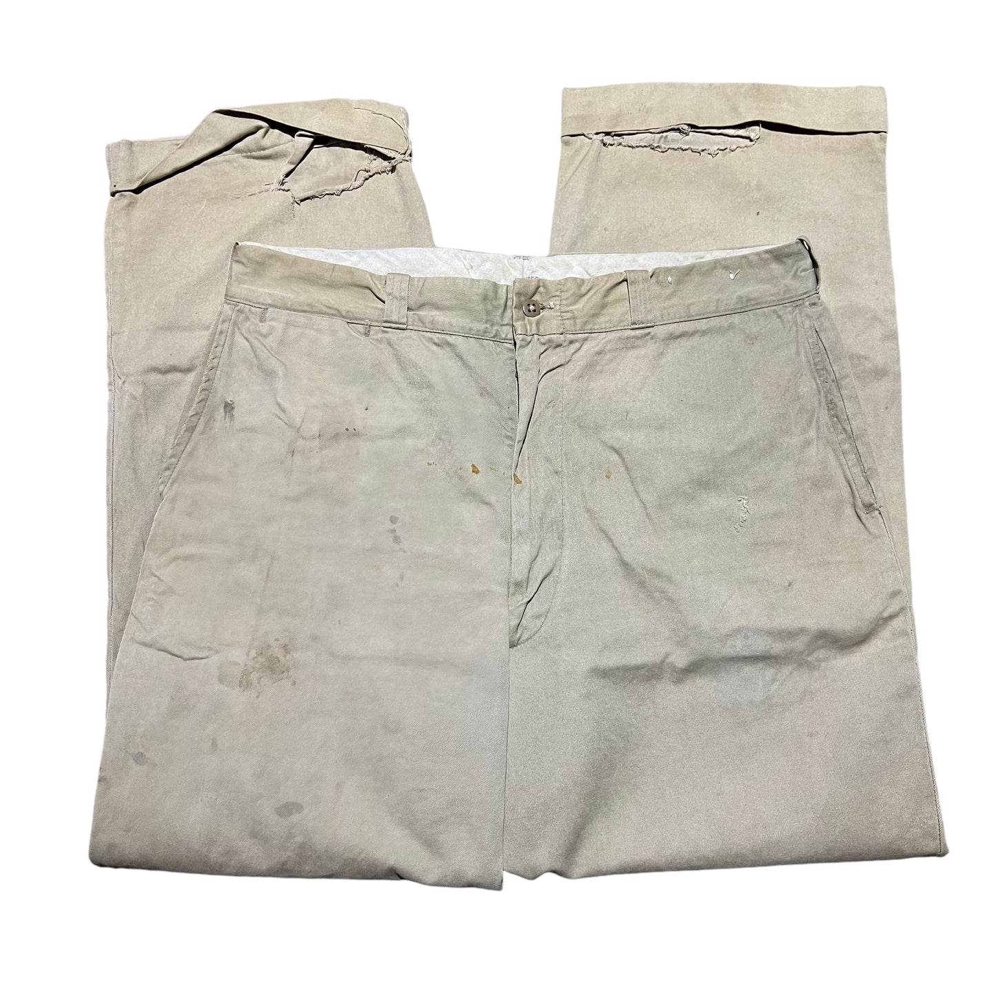 1950s Hercules sail cloth khaki chino work pants (35w)