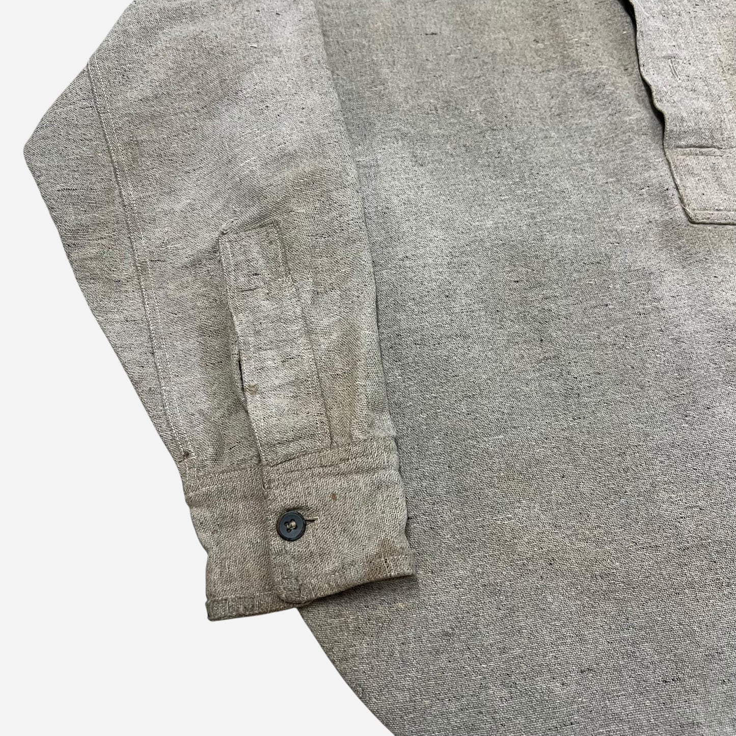 1930s Wool chinstrap flannel work shirt (L)