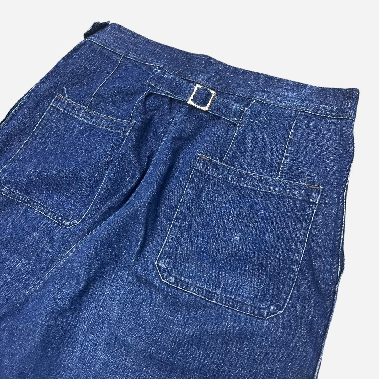 1940s W.A.V.E.S WWII USN Women’s buckle back denim jeans (28w)