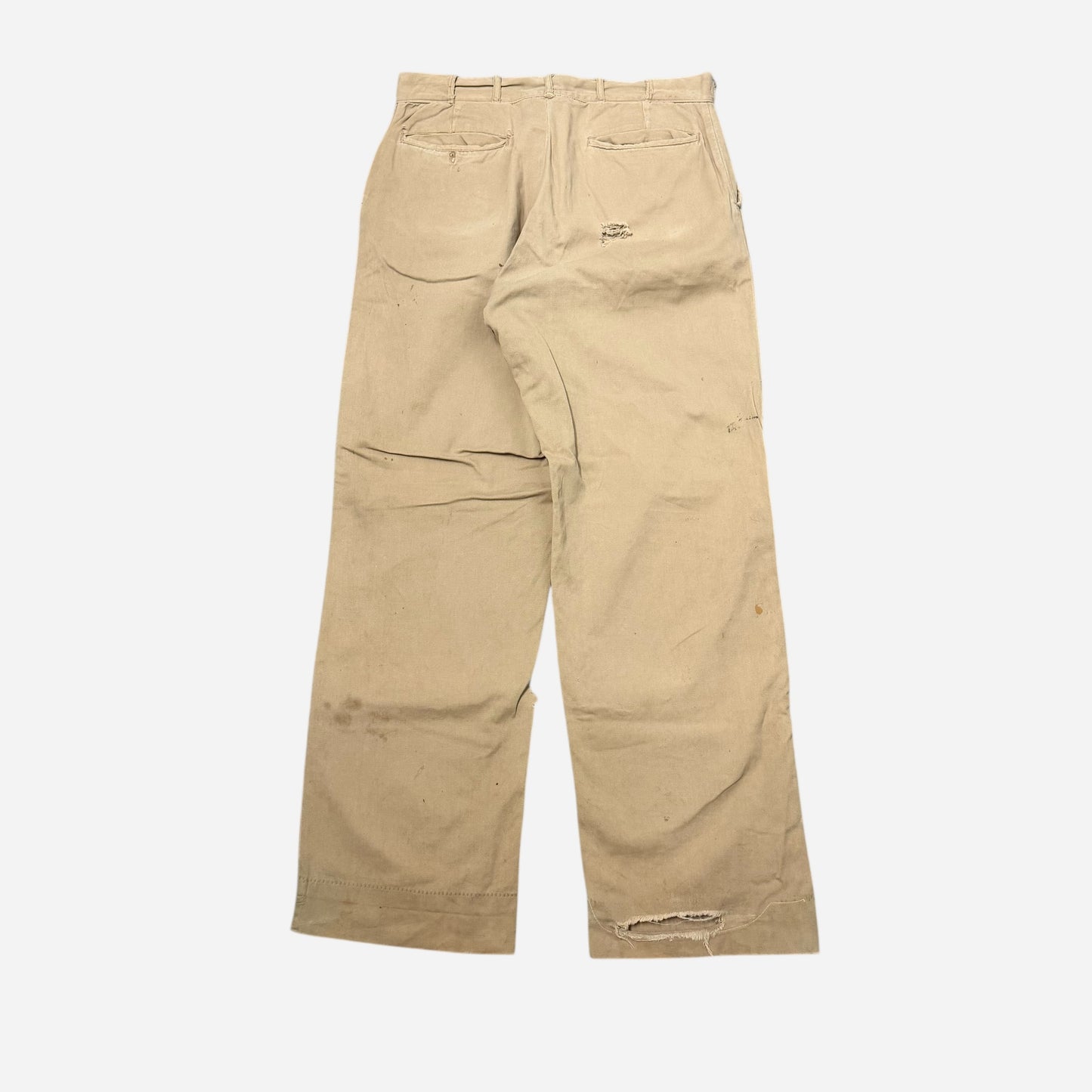 1940s Button fly khaki chinos (32w)