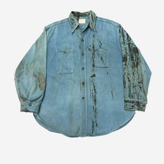 1940s Big Yank mountain cigarette pocket work shirt (L)