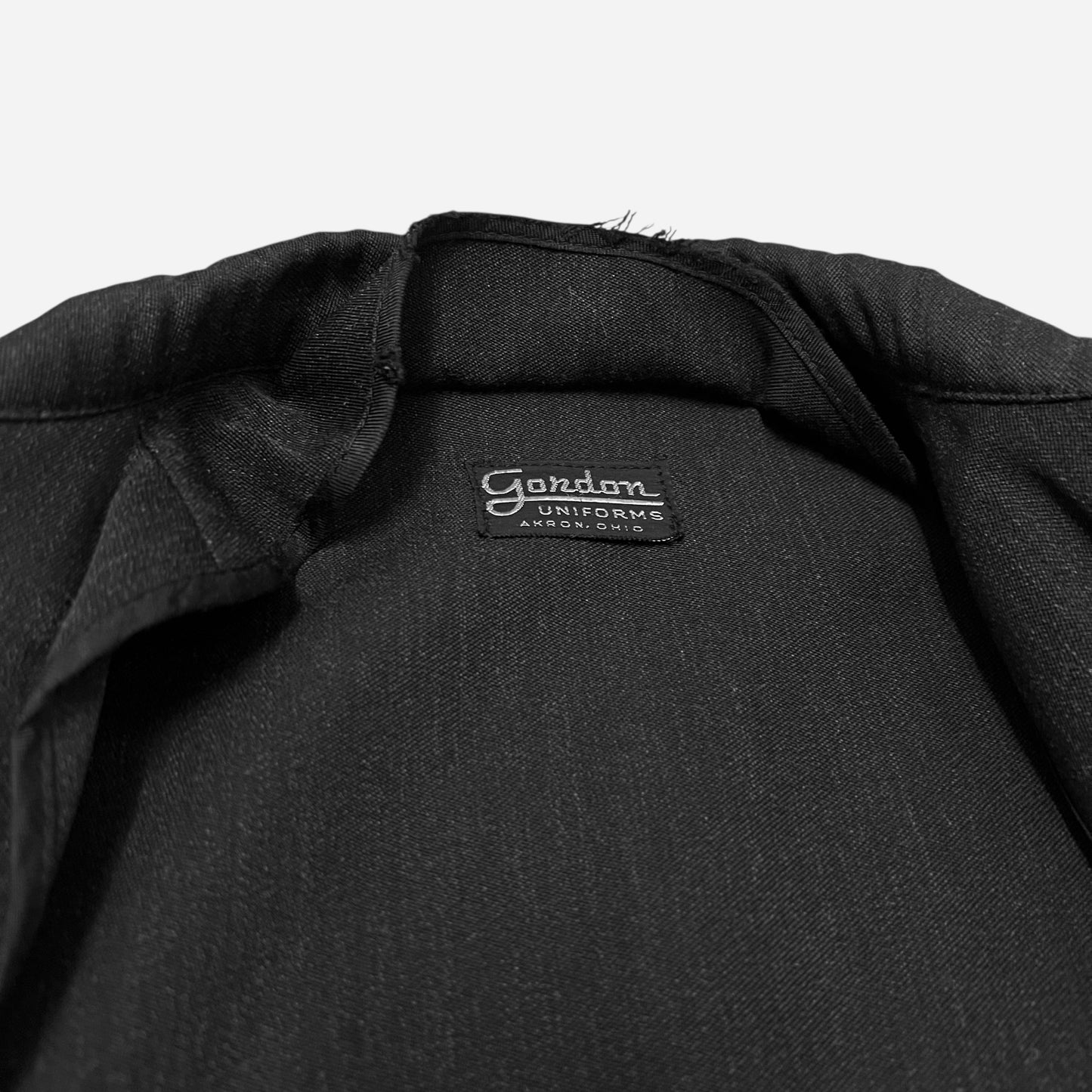1960s Black cotton whipcord boxy work jacket (M)