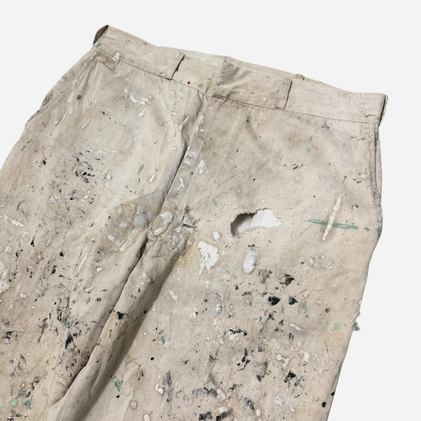 1960s Cotton paint splattered pants (30w)