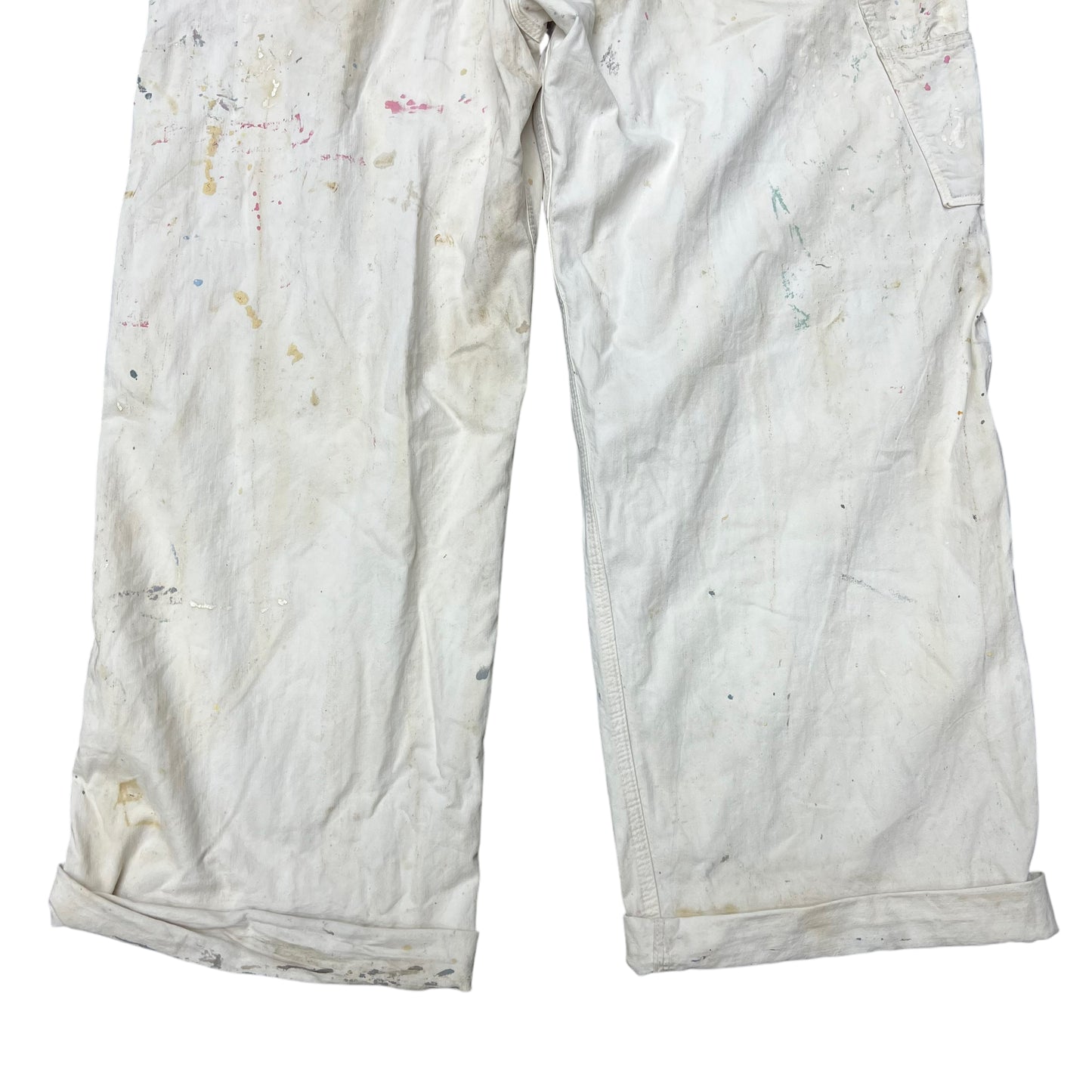 1950s Blue Gem white painter overalls (42w)