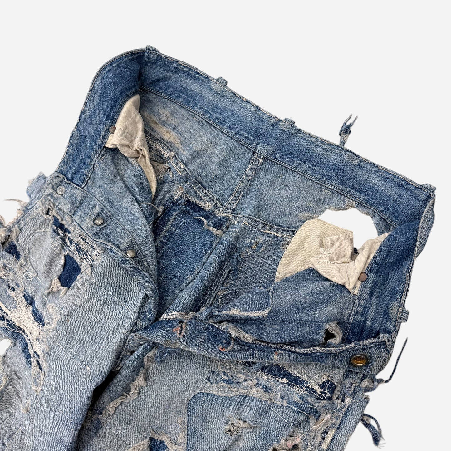1940s As Is Big Mac heavily repaired donut button fly carpenter jeans (28w)