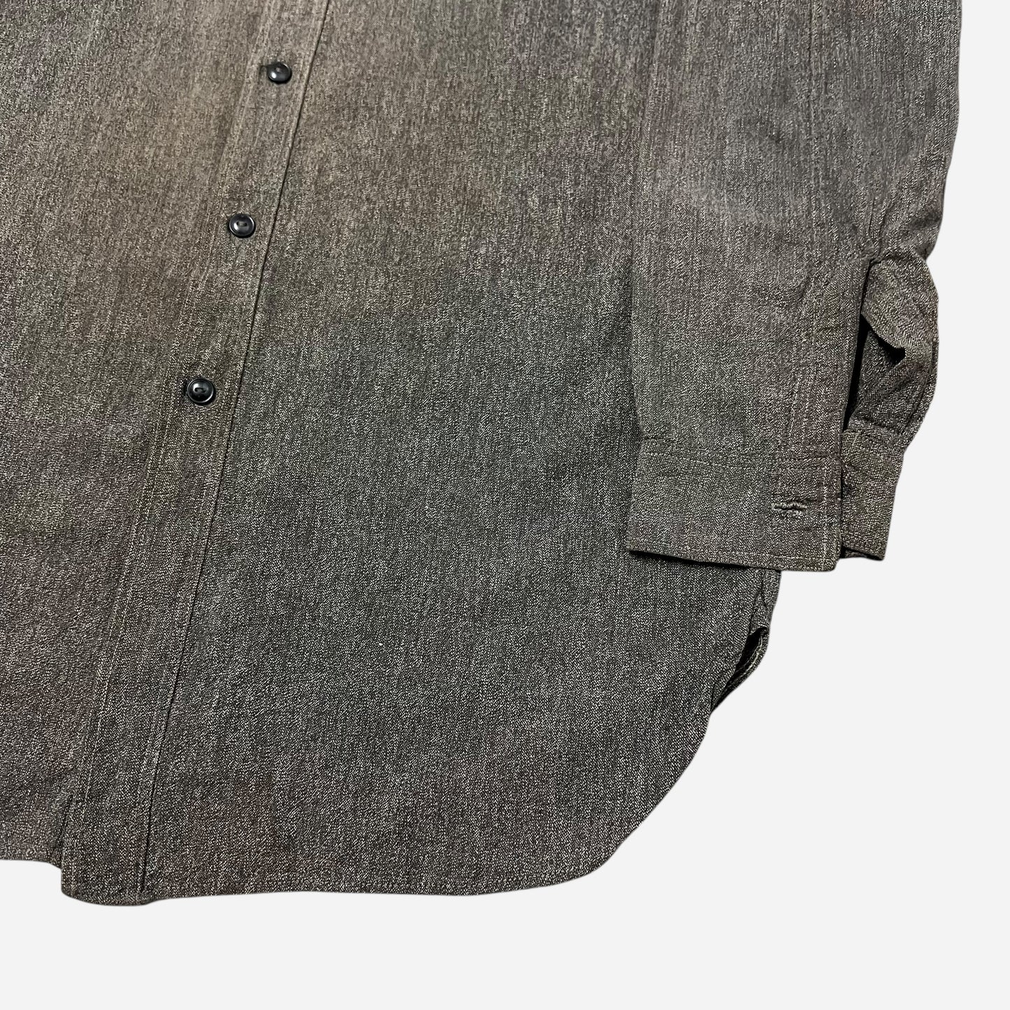 1940s Salt & pepper chambray shirt (S/M)