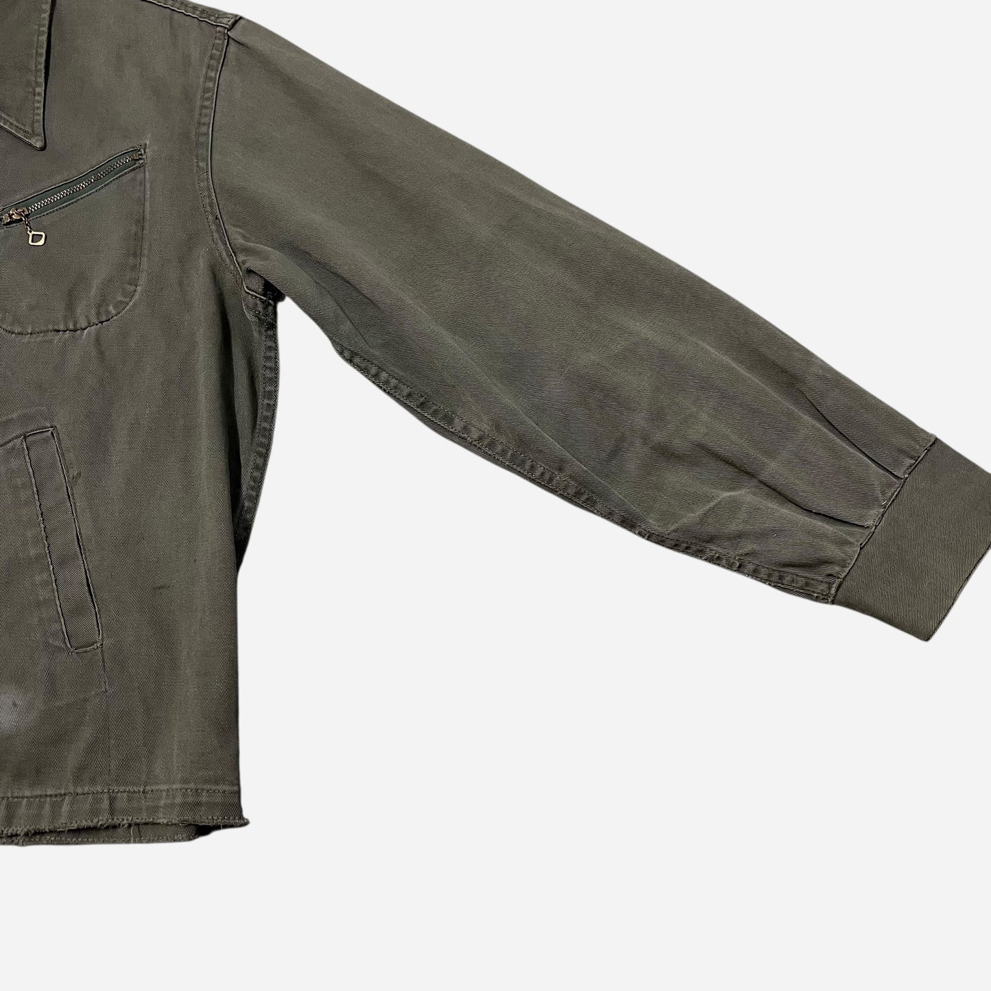 1950s Green cotton cropped work jacket (M)