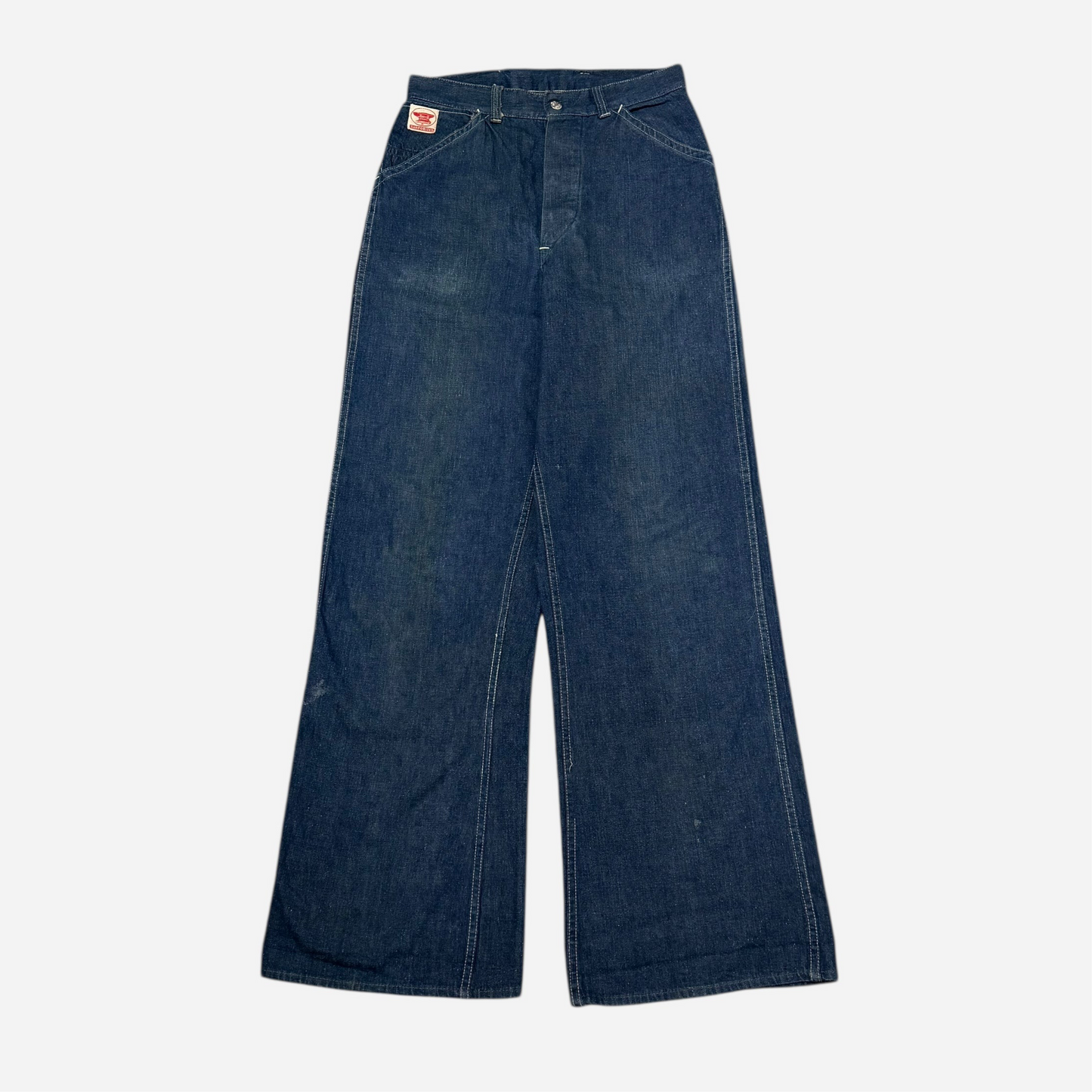 1940s Anvil lace back dark wash denim donut button fly jeans (29w)