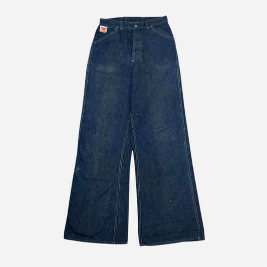 1940s Anvil lace back dark wash denim donut button fly jeans (29w)