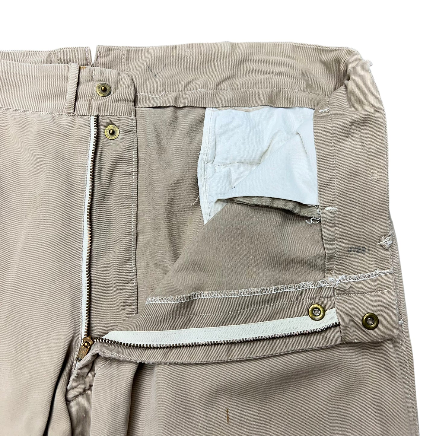 1940s Khaki USN worn chinos (33w)