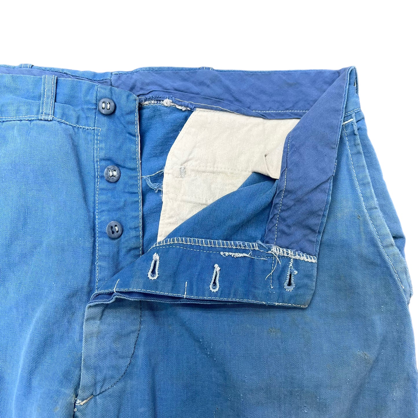 1940s Blue cotton work pants (34w)