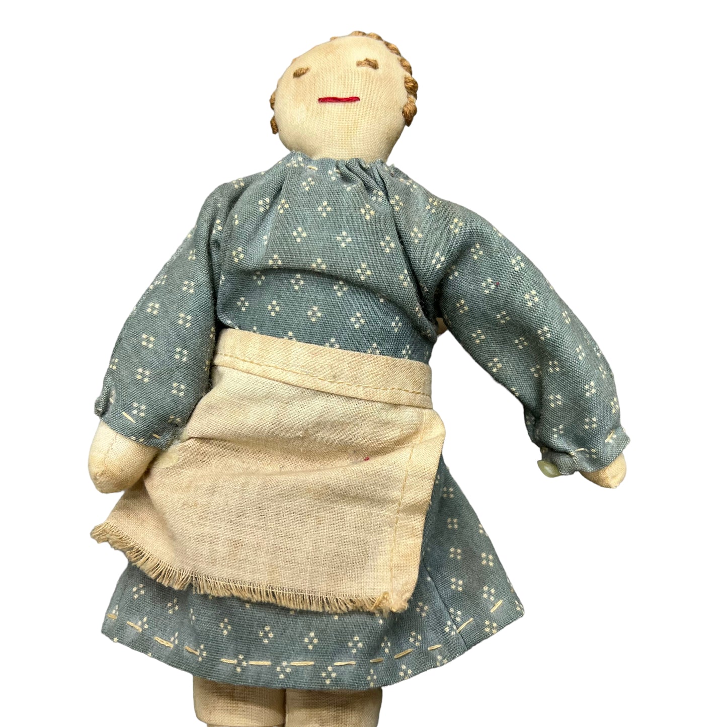 Antique folk art stuffed cloth doll