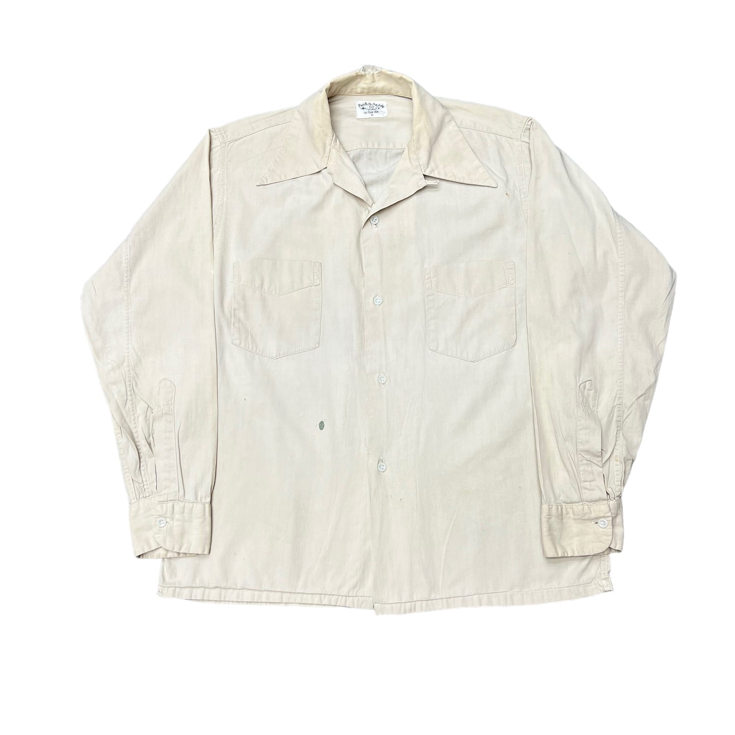 1940s Paddle & Saddle white cotton loop collar shirt (S/M)